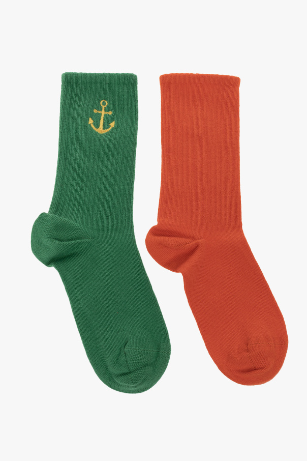Mini Rodini Socks two-pack with anchor motif