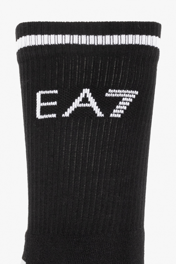 EA7 Emporio satin-trimmed armani Socks with logo