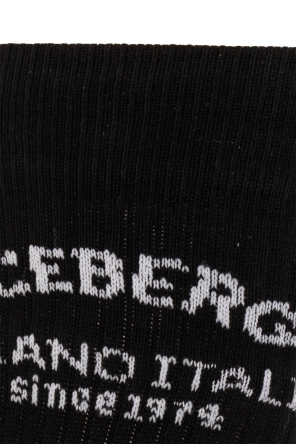 dog-logo print pullover hoodie od Iceberg