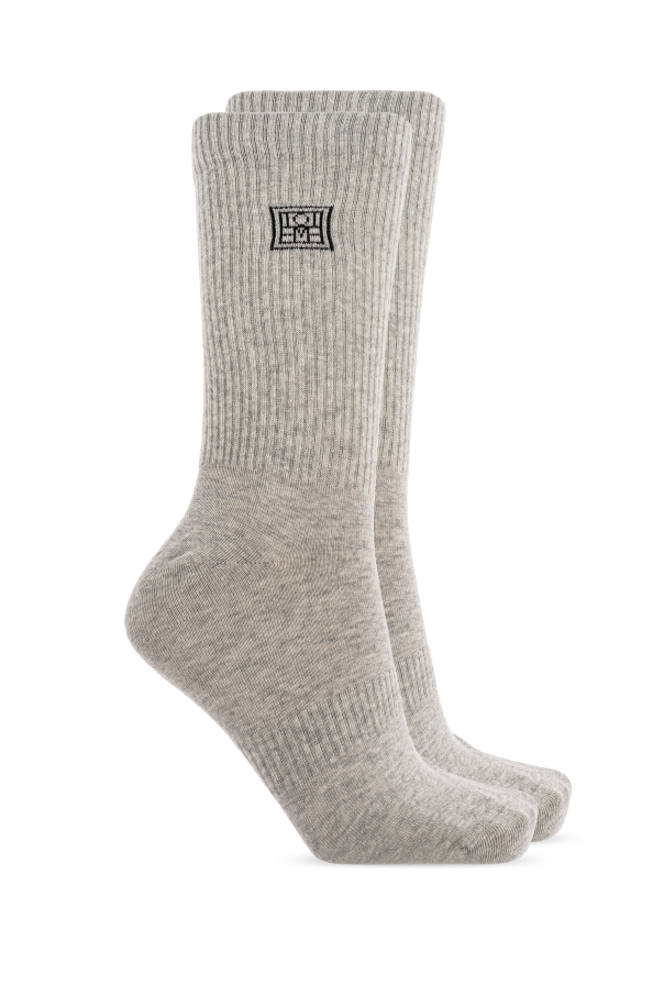 Two-pack of socks with logo od TOTEME