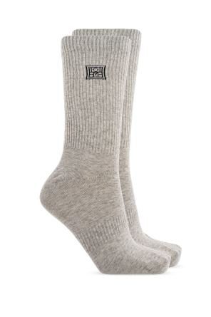 Two-pack of socks with logo
