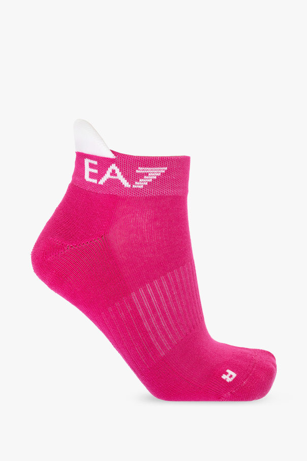 Ea7 Emporio Armani padded A-line jacket Socks with logo
