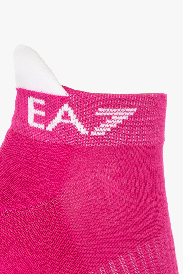 Ea7 Emporio Armani padded A-line jacket Socks with logo