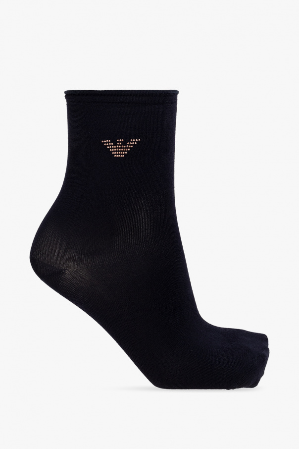Emporio Armani velvet Socks with logo