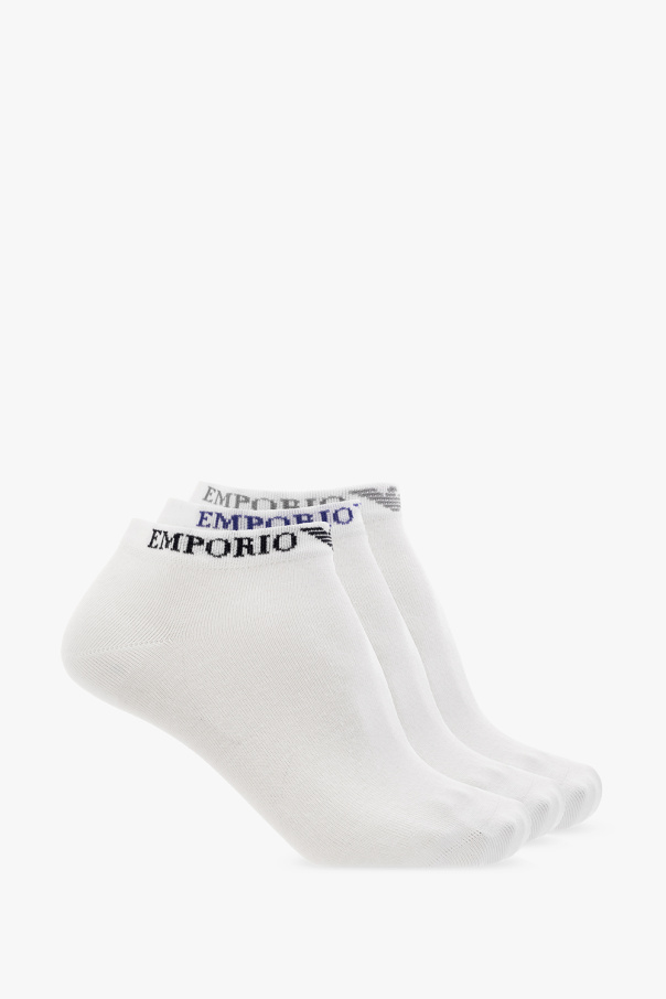 Emporio armani longues Branded socks three-pack