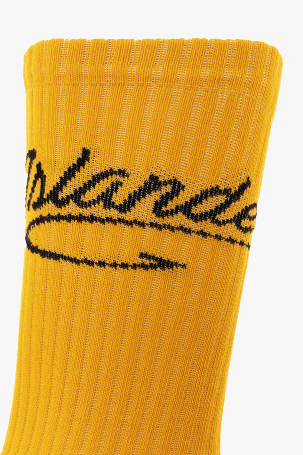 Just Don Socks with embroidered lettering