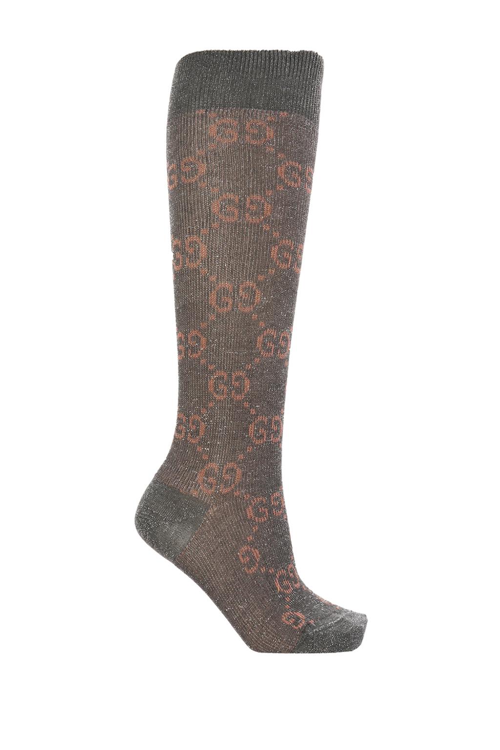 Gucci Logo-embroidered knee-high socks