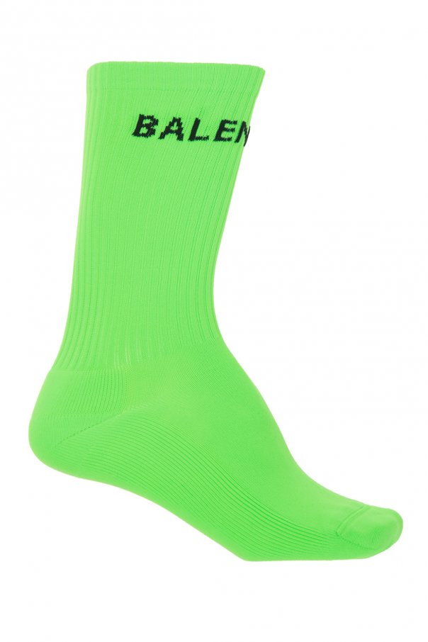 neon green balenciaga socks