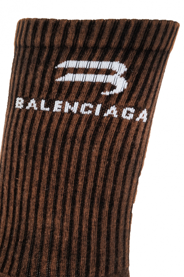 Balenciaga Ribbed socks with logo