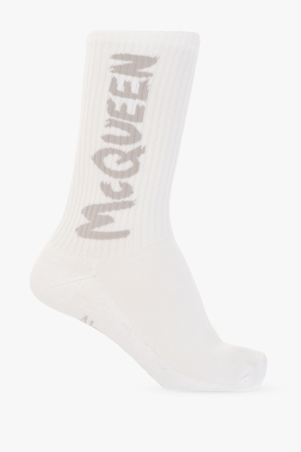 Alexander McQueen Alexander McQueen high-waisted straight-leg shorts White
