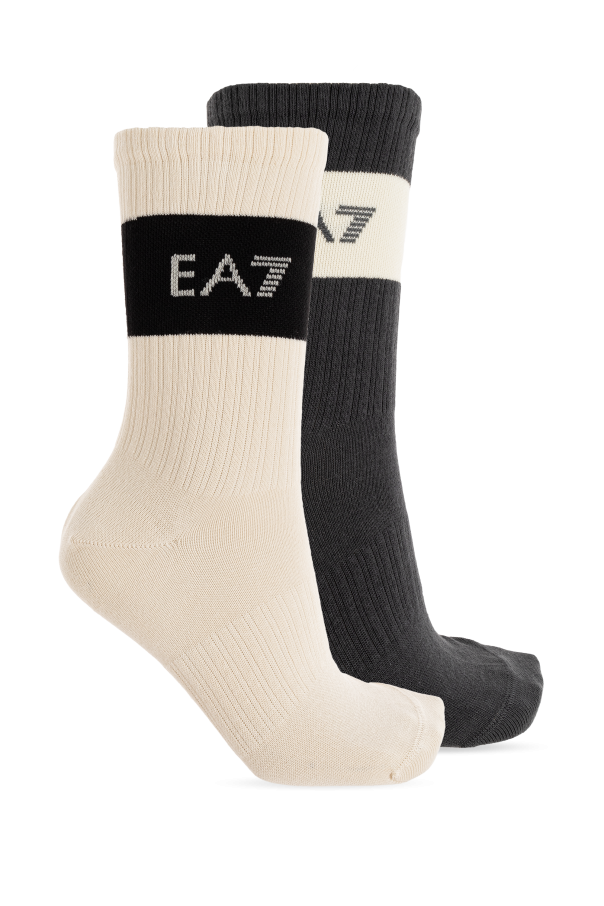 Two-pack of socks with logo od EA7 Emporio Armani