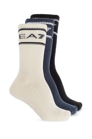 Three-pack of socks with logo