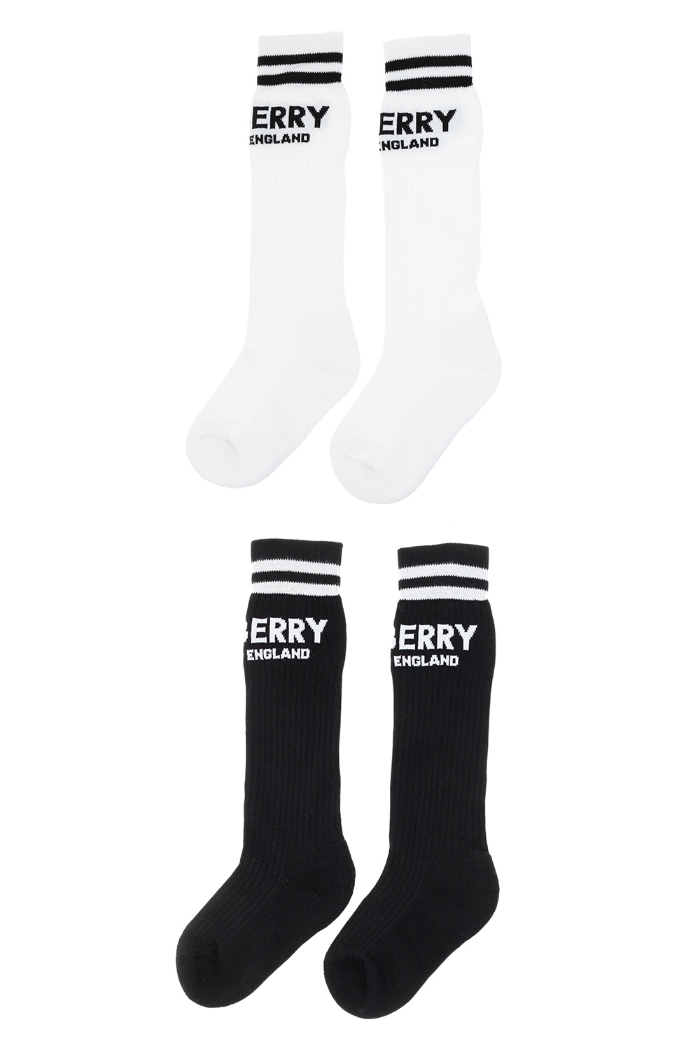 Burberry Kids Branded socks two-pack