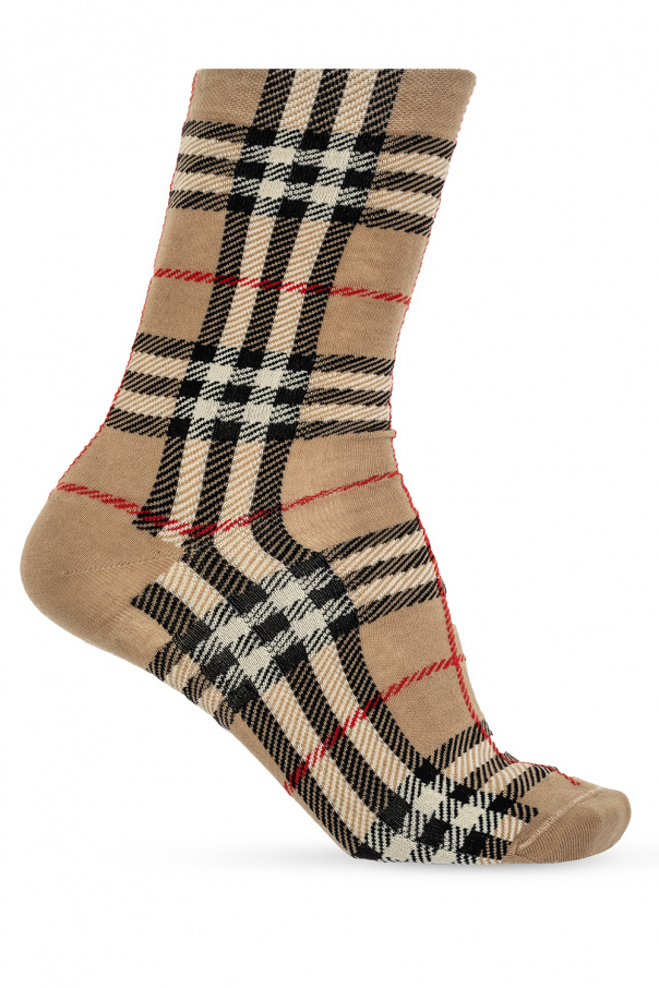 Beige Checked socks Burberry - Vitkac France