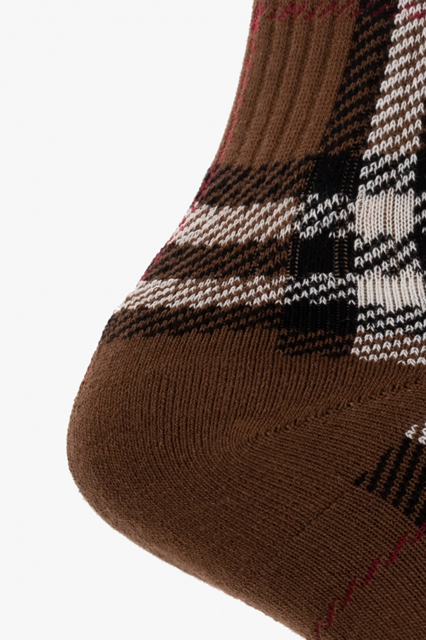 burberry love-print Checked socks