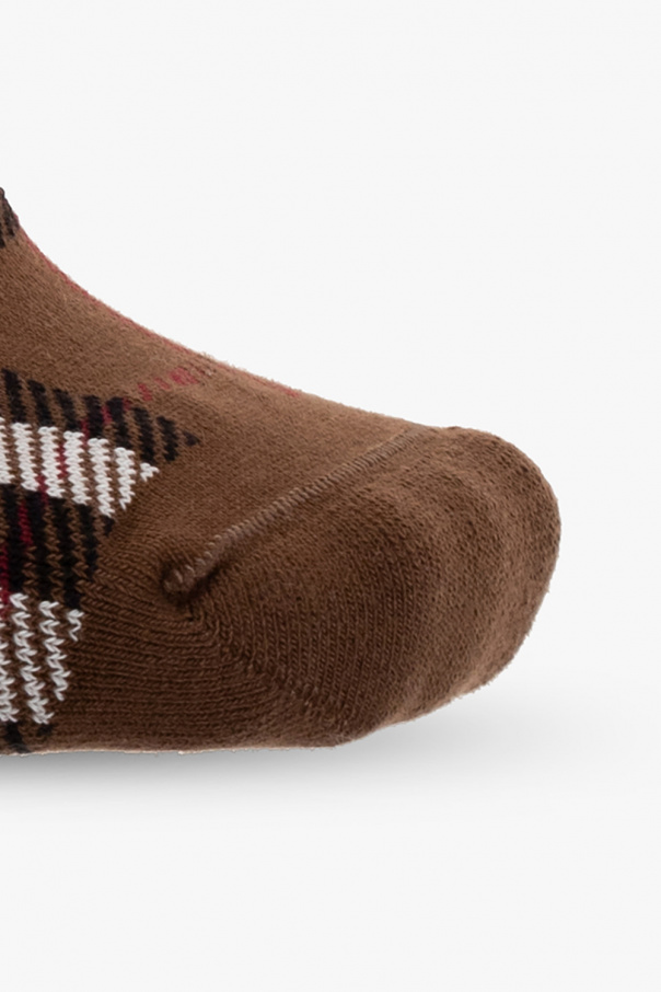 burberry love-print Checked socks
