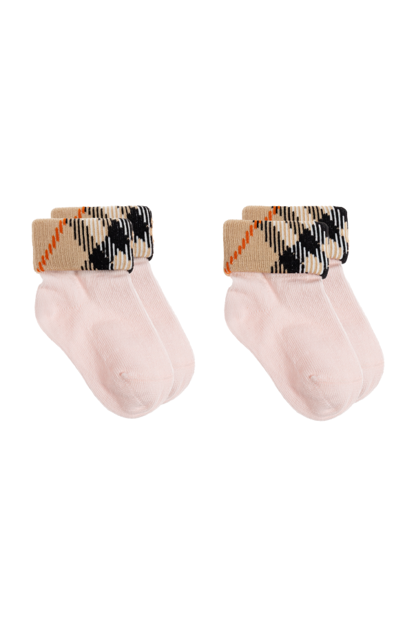 2-pack of cotton socks od Burberry Kids