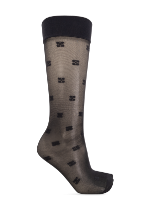 Monogrammed knee-high socks