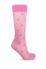 Ganni Monogrammed knee-high socks