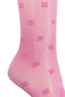 Ganni Monogrammed knee-high socks