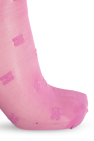 Ganni Monogrammed knee-high socks