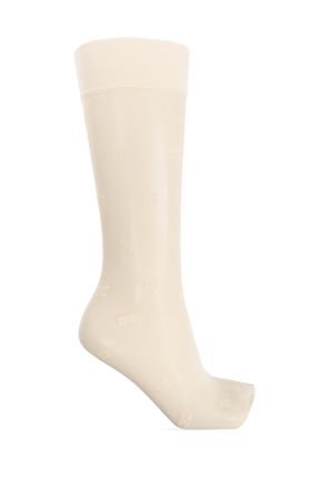 Monogrammed knee-high socks