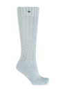 Ganni BLUE Socks with lurex thread