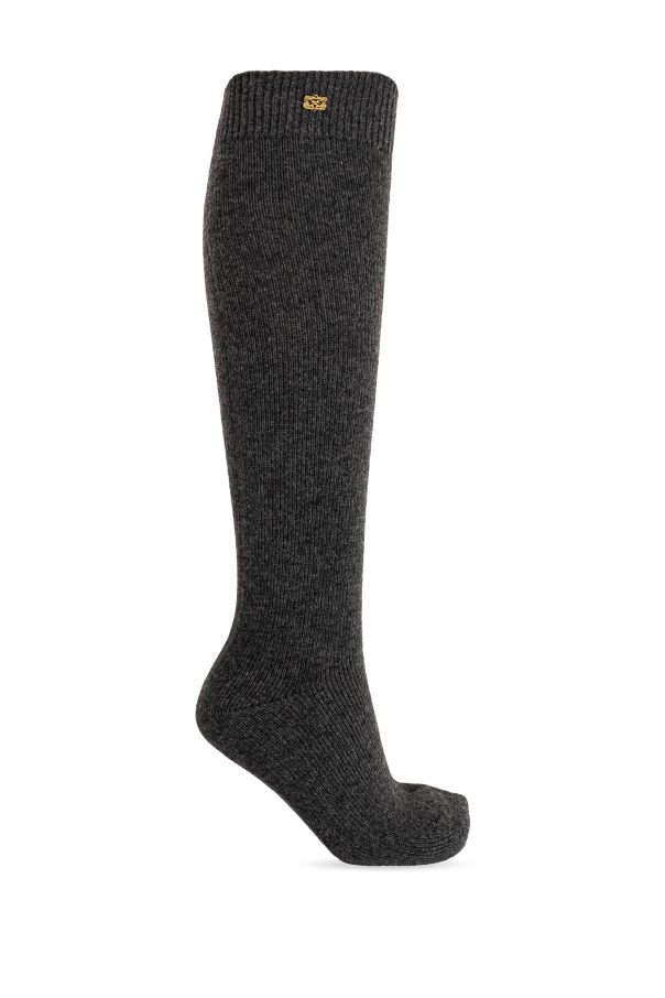 Ganni Calcetines largos con logo