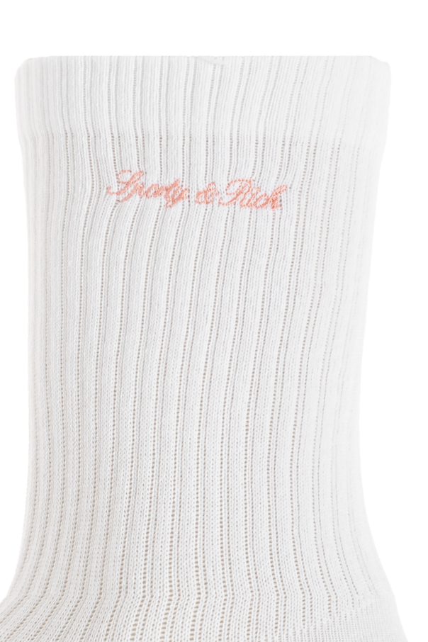 Sporty & Rich Socks with logo
