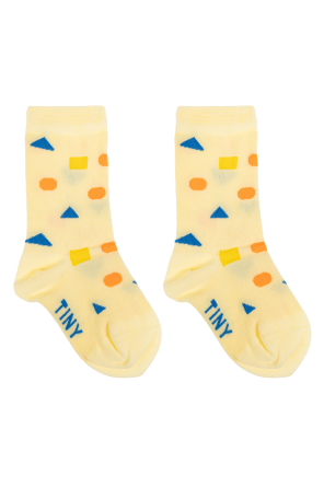 Socks with geometric pattern