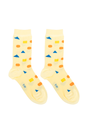 Socks with geometric pattern