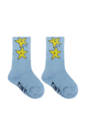 Socks with star pattern