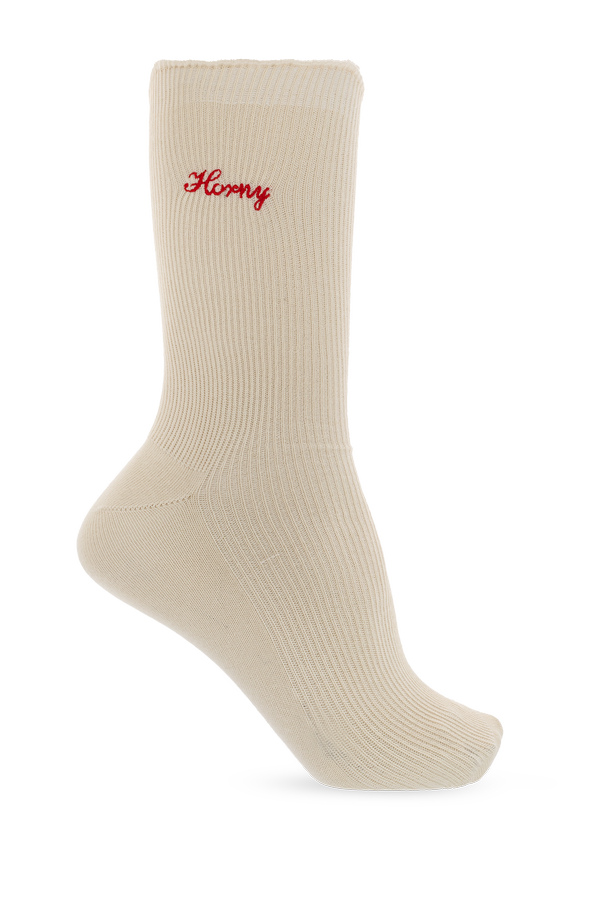 Cotton socks with logo od CARNE BOLLENTE