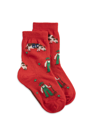 Cotton socks with decorative pattern