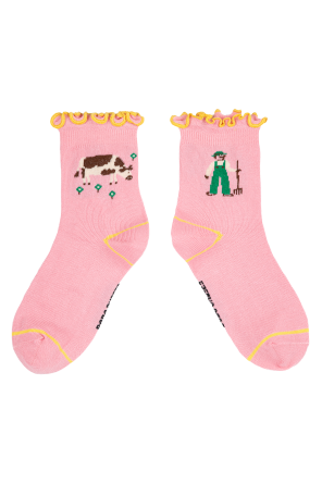 Cotton socks with a decorative pattern