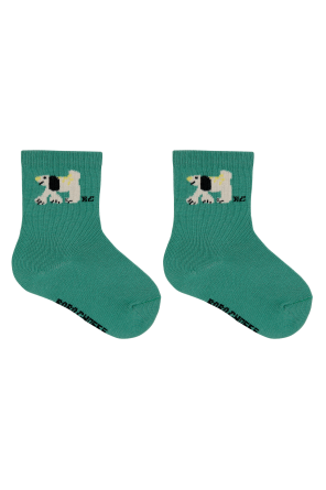 Socks with dog motif