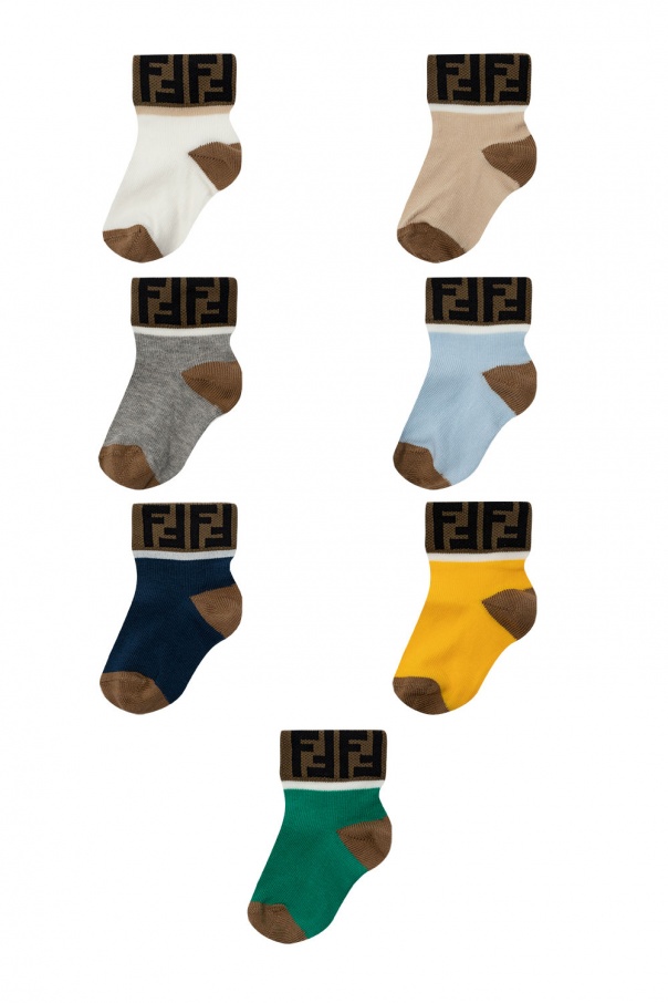 Fendi Kids Logo socks 7-pack