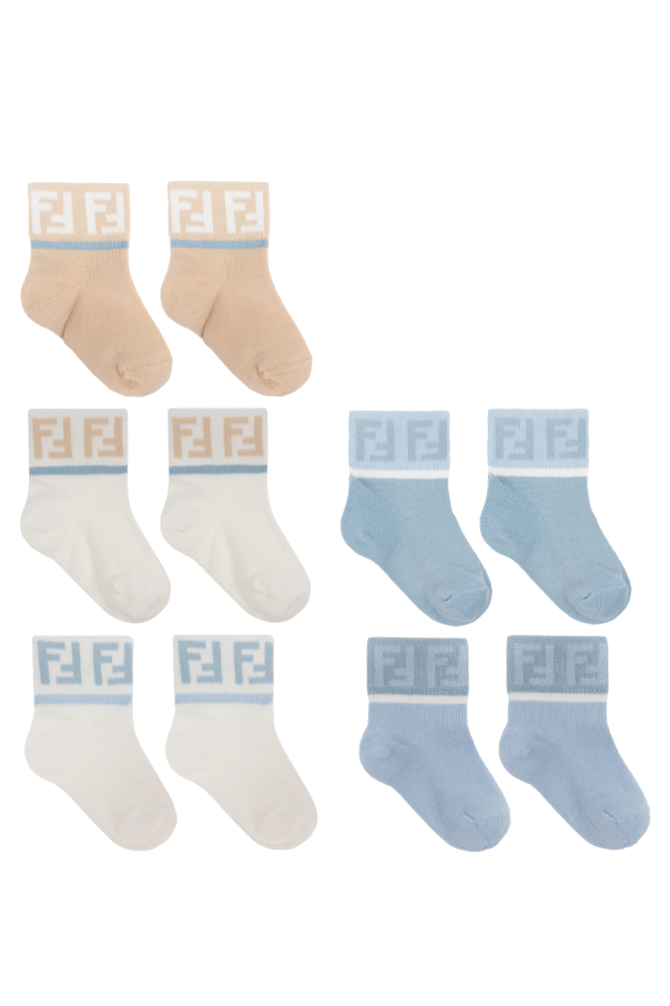 Fendi Kids Five-pack of socks