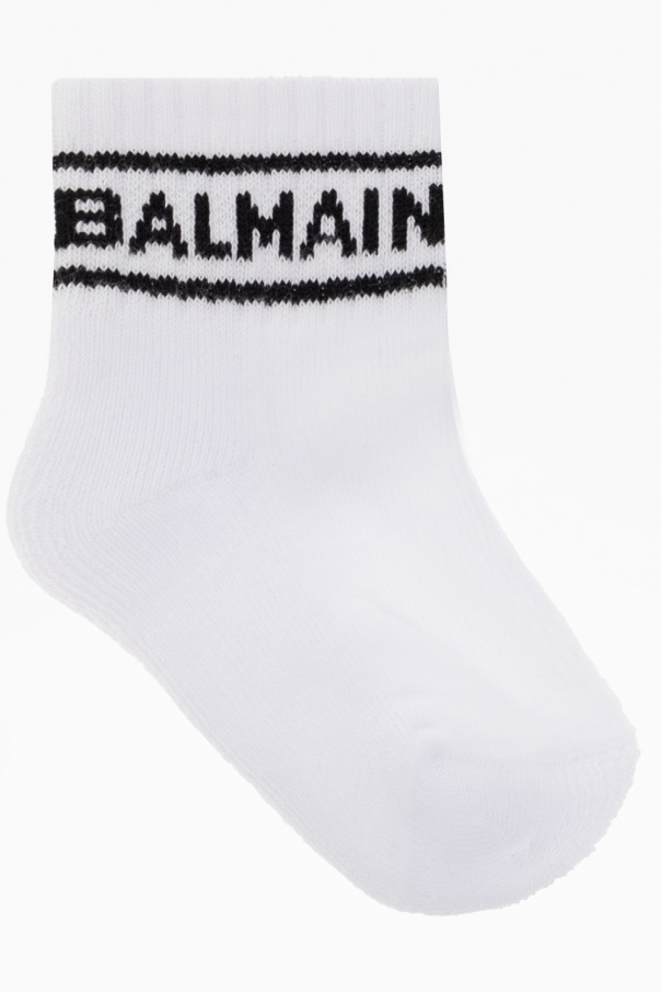 Balmain Kids Socks with logo
