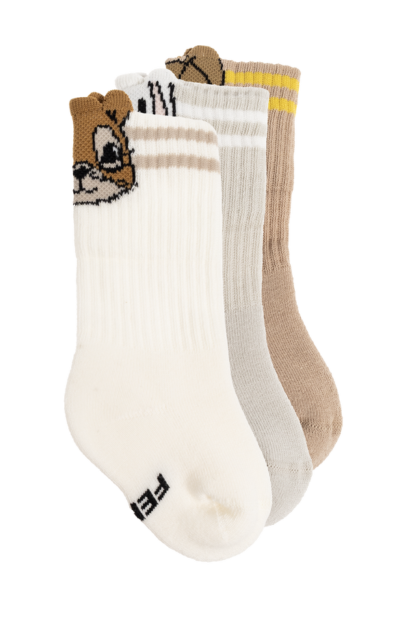 Three-pack of cotton socks od Fendi Kids