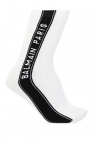 Balmain WHITE Long socks with logo