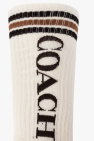 Coach WHITE Socks with logo