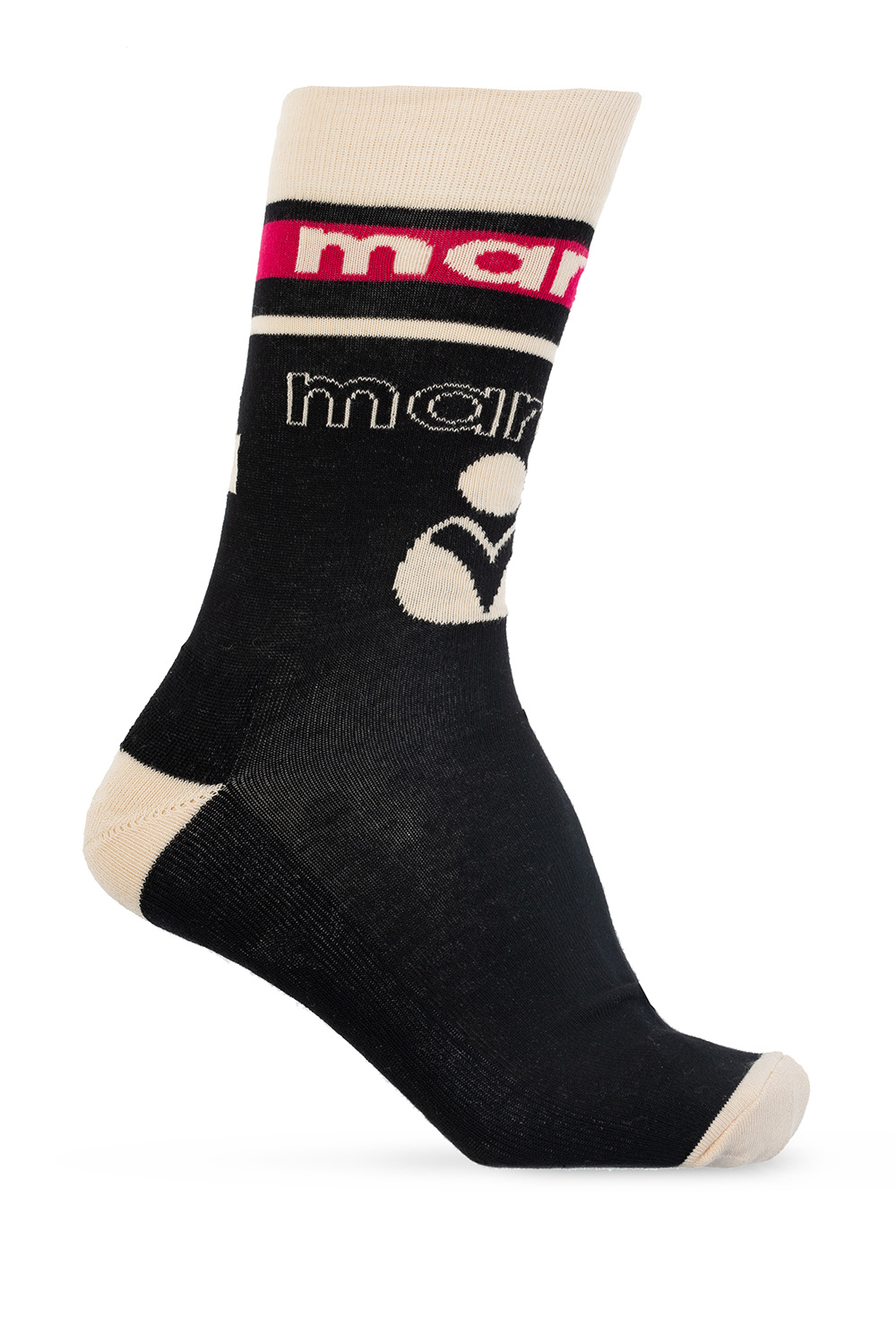 Isabel Marant Cotton Logo Embroidered Crew Socks in Black for Men Mens Clothing Underwear Socks 