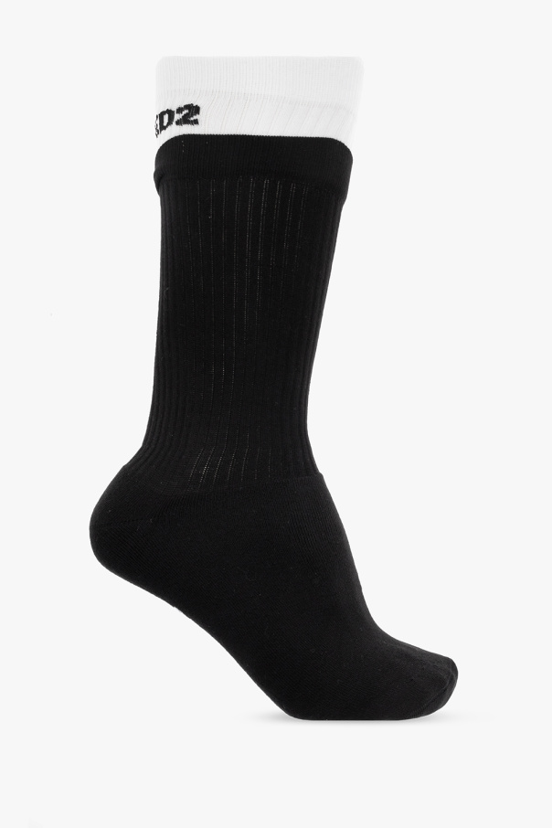 Dsquared2 BLACK Socks with logo