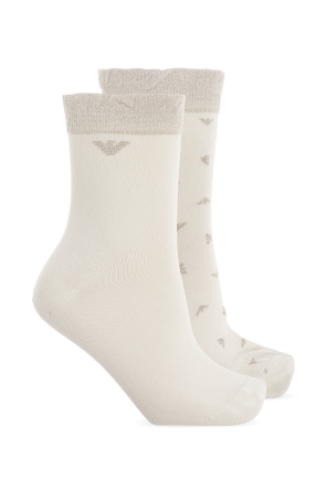 Two-pack of socks with logo