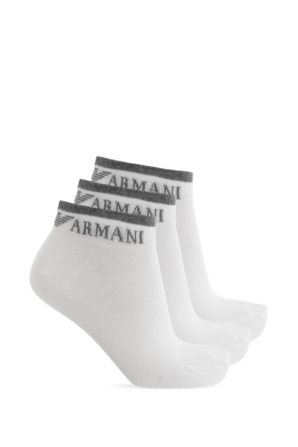 Three-pack of socks with logo od Emporio Armani