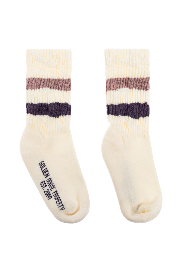 Golden Goose Kids Socks with striped pattern