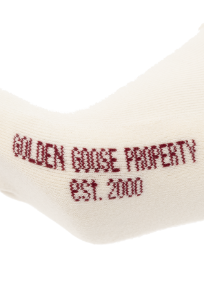 Bawełniane skarpety z logo od Golden Goose