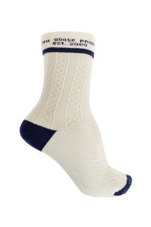 Socks with decorative knit