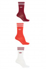 ADIDAS Originals BURGUNDY Branded socks three-pack